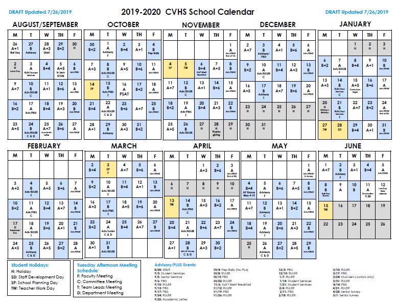 Cvhs A B Schedule Centreville High School