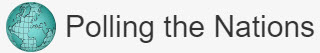 Text: Polling the nations with globe to left of text